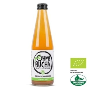 Drink Kombučia lemon and mint flavor, 350 ml